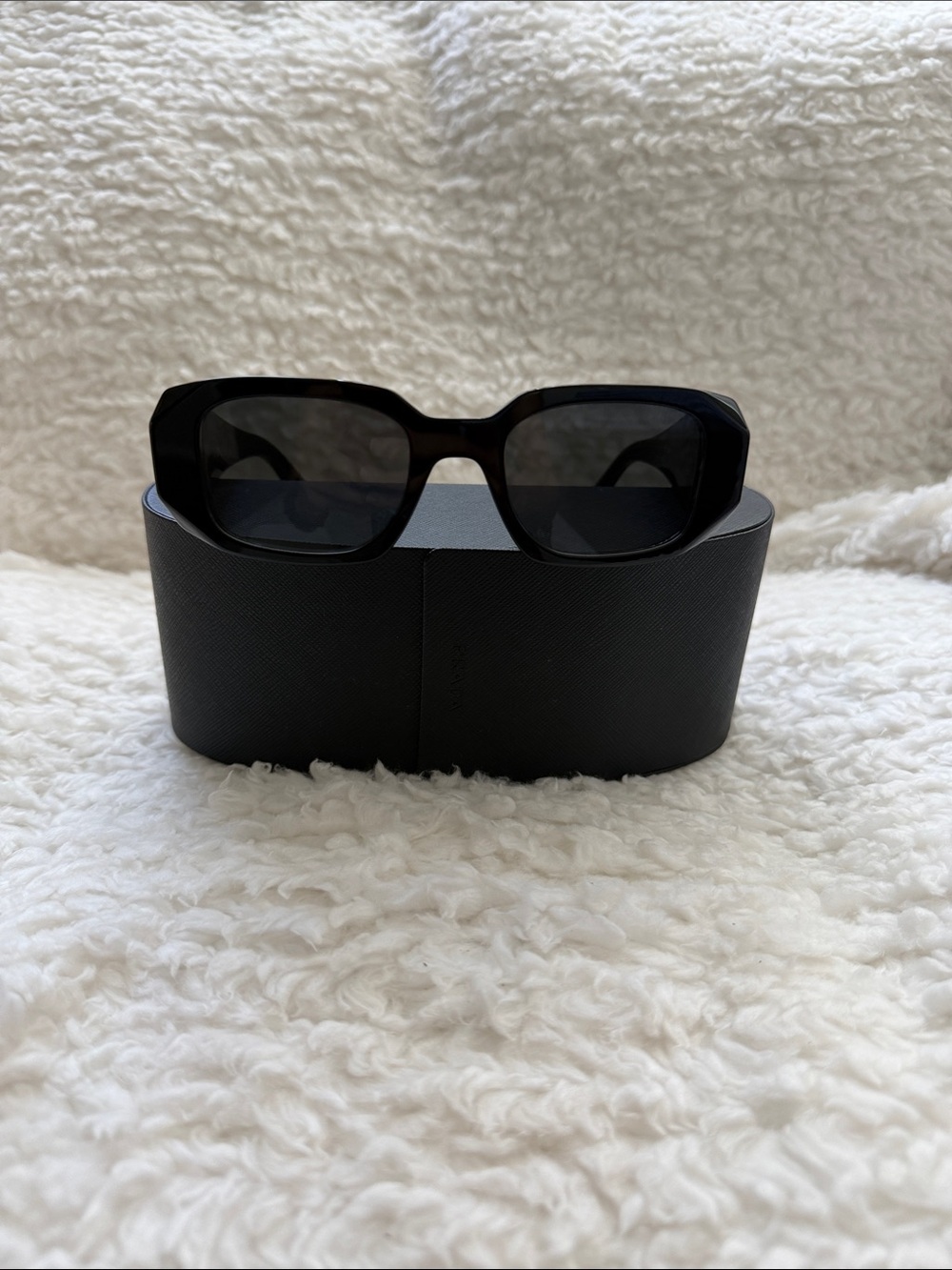 Prada Black Rectangular Women’s Sunglasses - Sleek UV Protection